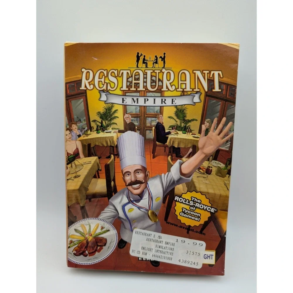 Restaurant Empire‎ ~ PC 2003 CIB Retail Box Small Box No Manual